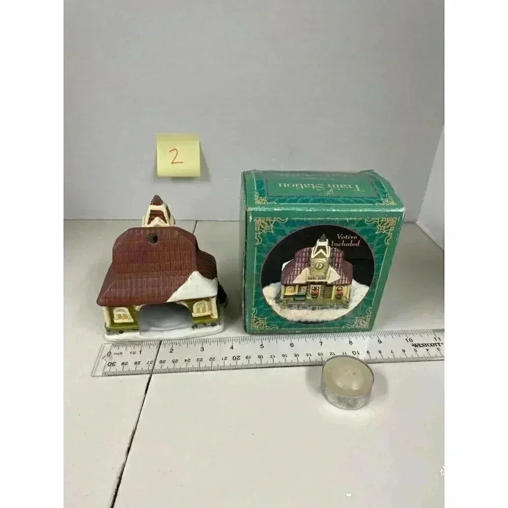 Giftco Inc Ceramic Train Station Votive Candle Holder